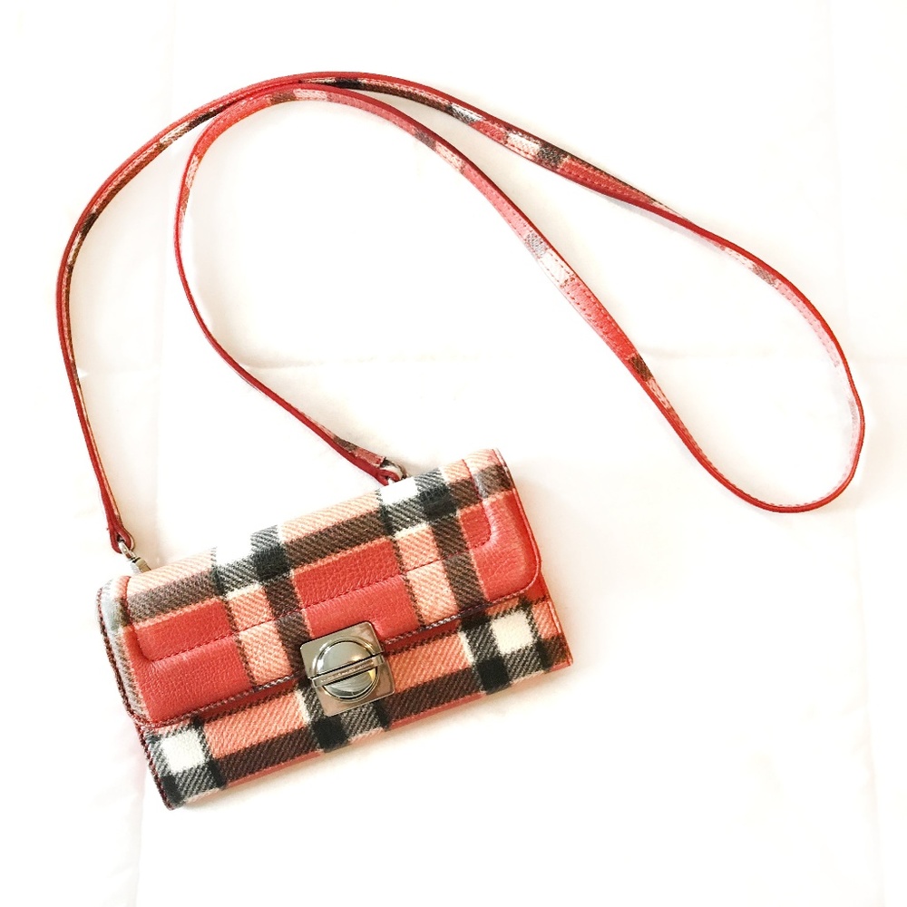 Marc by Marc Jacobs Red Plaid Grace Wallet